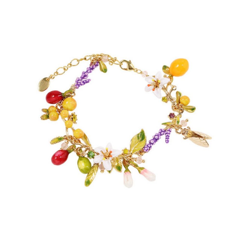 Les Nereides Mutli element of the Provence garden thin bracelet